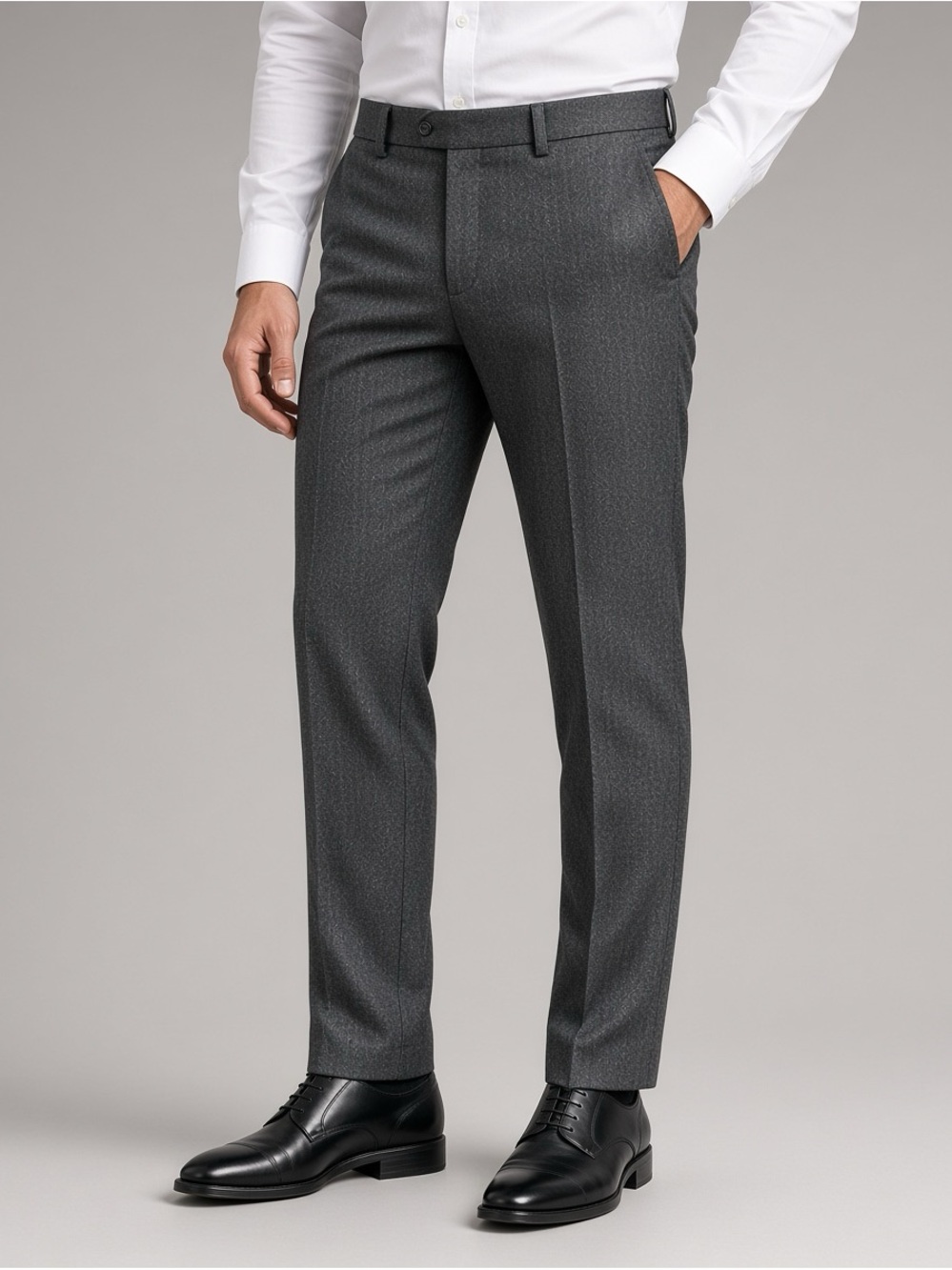 COS Men's Gray Tailored Dress Pants - Charcoal